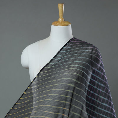 Black - Leheriya Tie-Dye Kota Doria Cotton Fabric 95