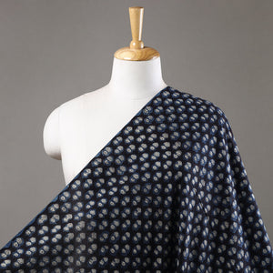 Black - Jahota Block Printed Cotton Fabric 15