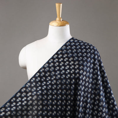 Black - Jahota Block Printed Cotton Fabric 15