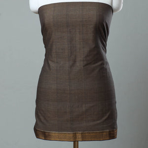 Black - 3pc Handloom Cotton Mangalagiri Dress Material 09