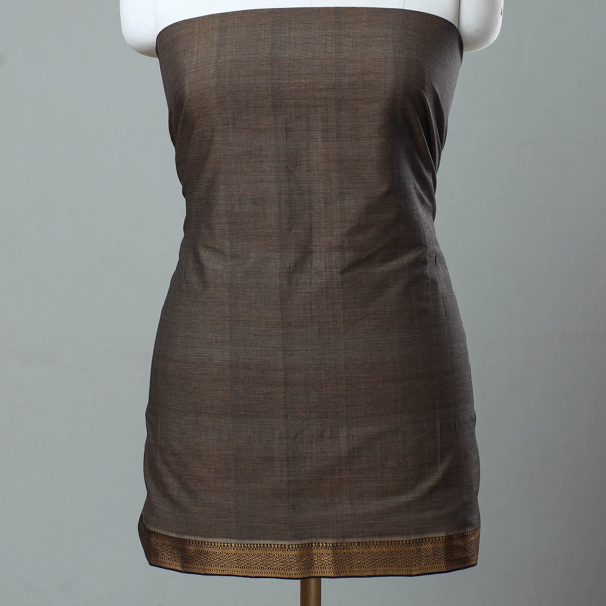 Black - 3pc Handloom Cotton Mangalagiri Dress Material 09