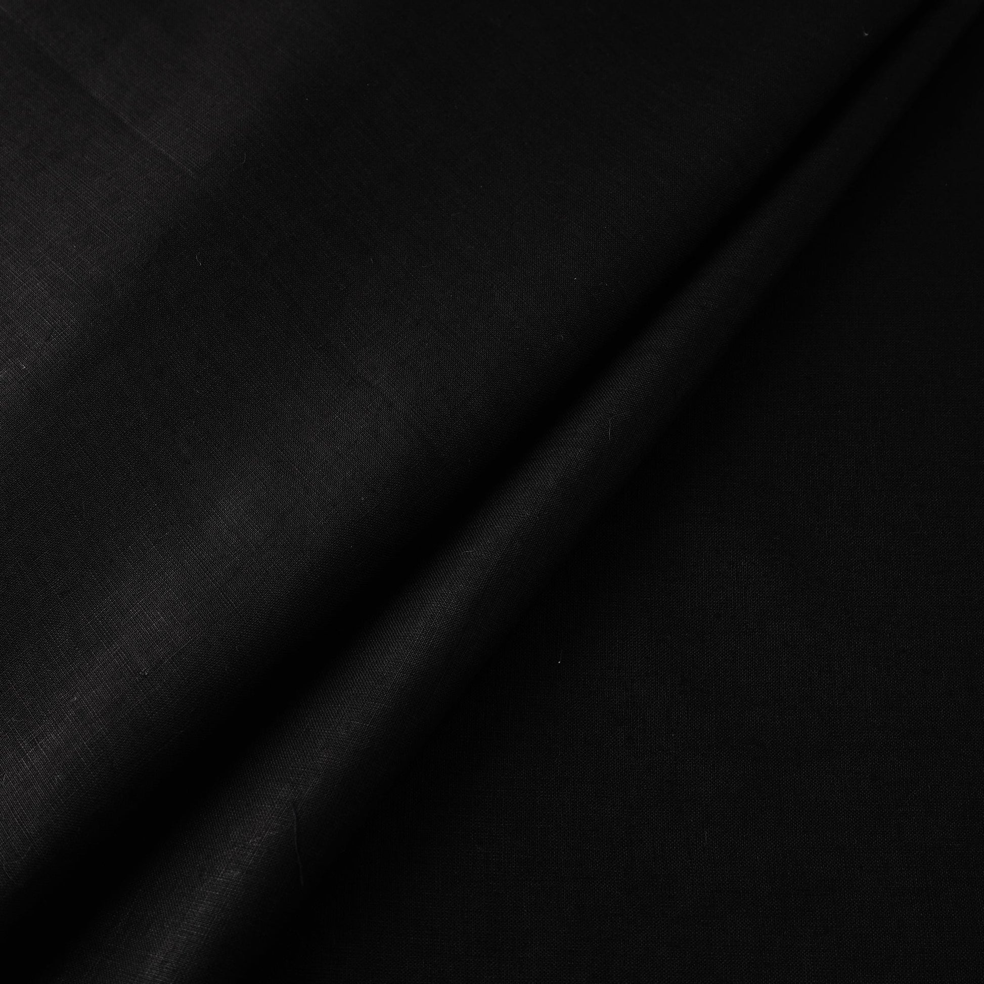 Black - Handloom Pure Linen Bhagalpuri Fabric 01