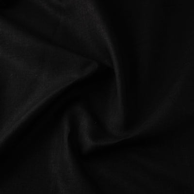 Black - Handloom Pure Linen Bhagalpuri Fabric 01