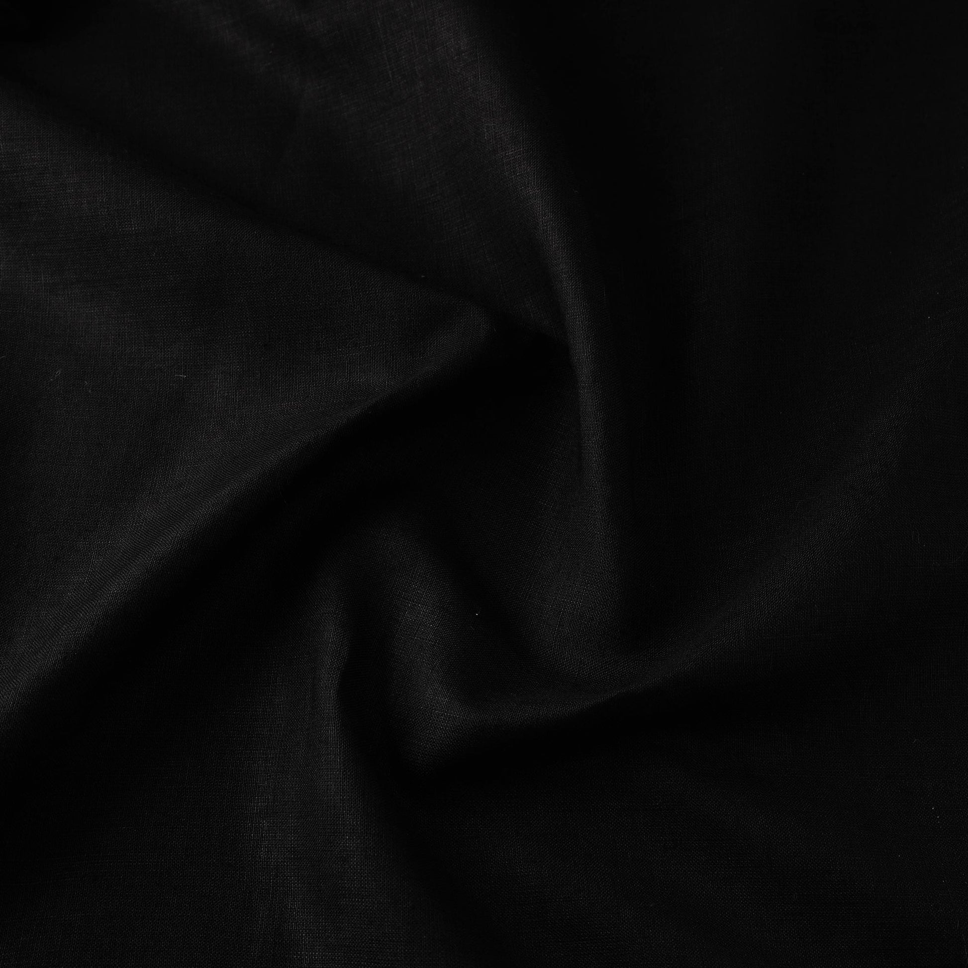 Black - Handloom Pure Linen Bhagalpuri Fabric 01