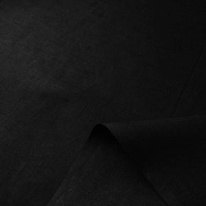 Black - Handloom Pure Linen Bhagalpuri Fabric 01