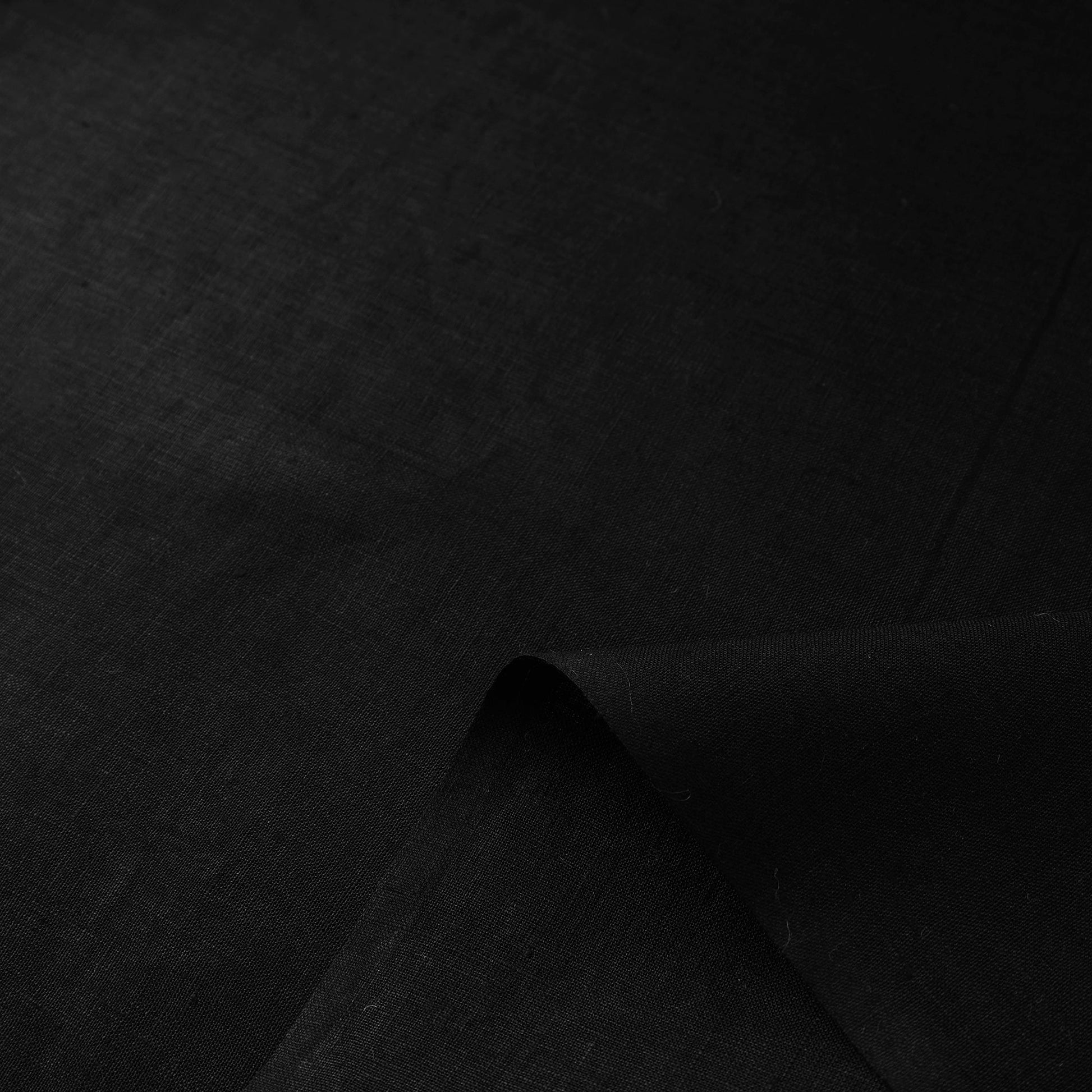 Black - Handloom Pure Linen Bhagalpuri Fabric 01
