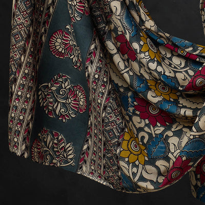 Multicolor - 2pc Cotton Kalamkari Print Dress Material Set 08