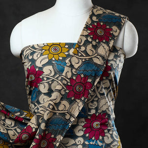 Multicolor - 2pc Cotton Kalamkari Print Dress Material Set 08