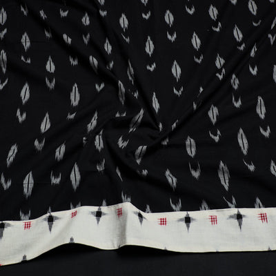 Black - Cotton Pochampally Ikat Blouse Piece 03