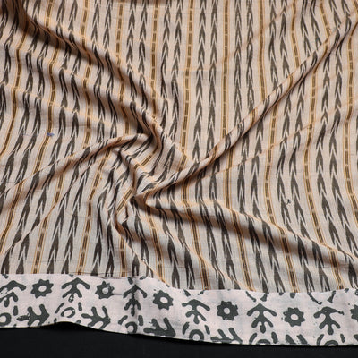 Brown - Handmade Cotton Sambalpuri Ikat Blouse Piece 08