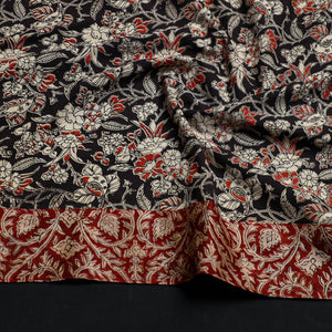 Black - Block Printed Cotton Kalamkari Blouse Piece 30