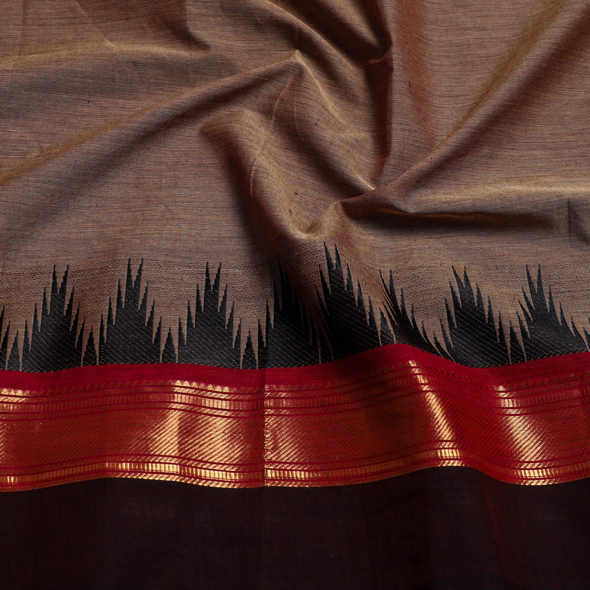 Brown - Kanchipuram Cotton Blouse Piece 57