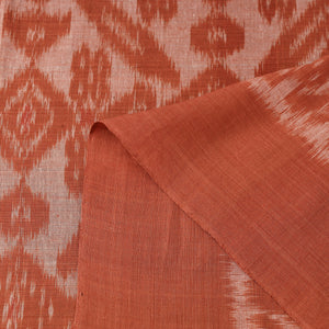 Brown - Maniabandha Ikat Weave Handloom Cotton Fabric 02