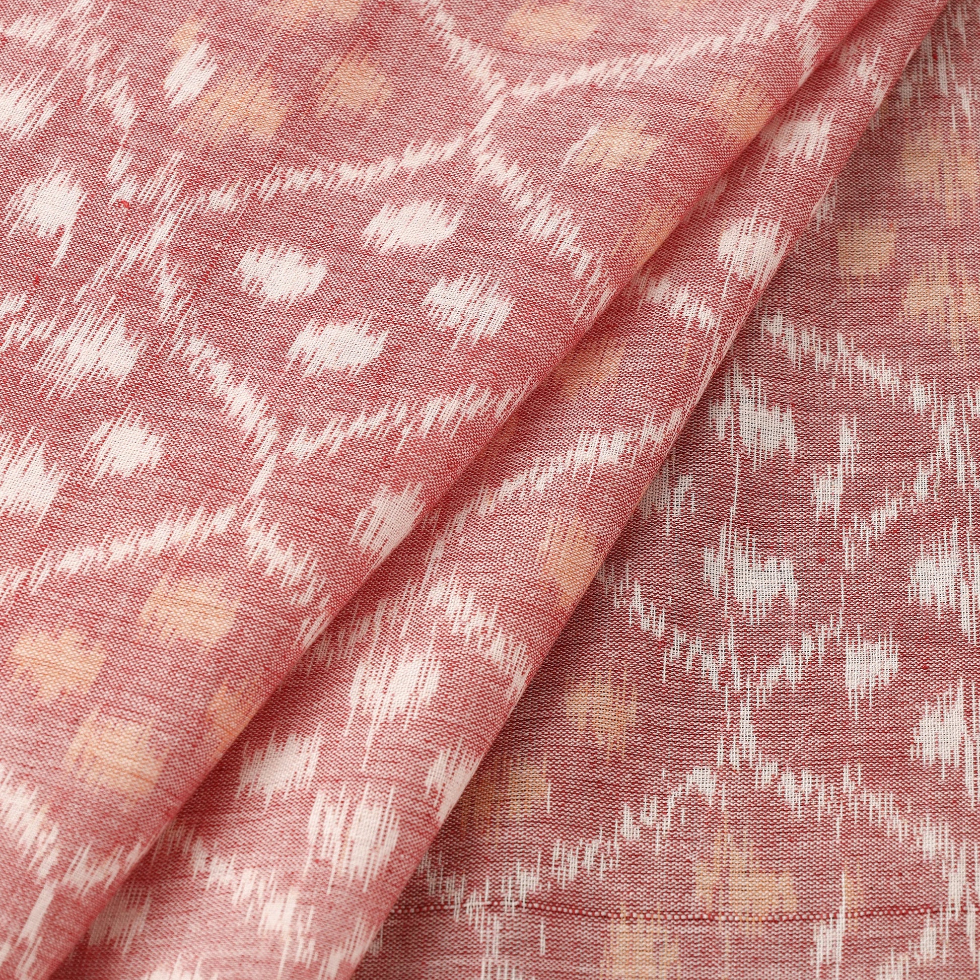Brown - Maniabandha Ikat Weave Handloom Cotton Fabric 06