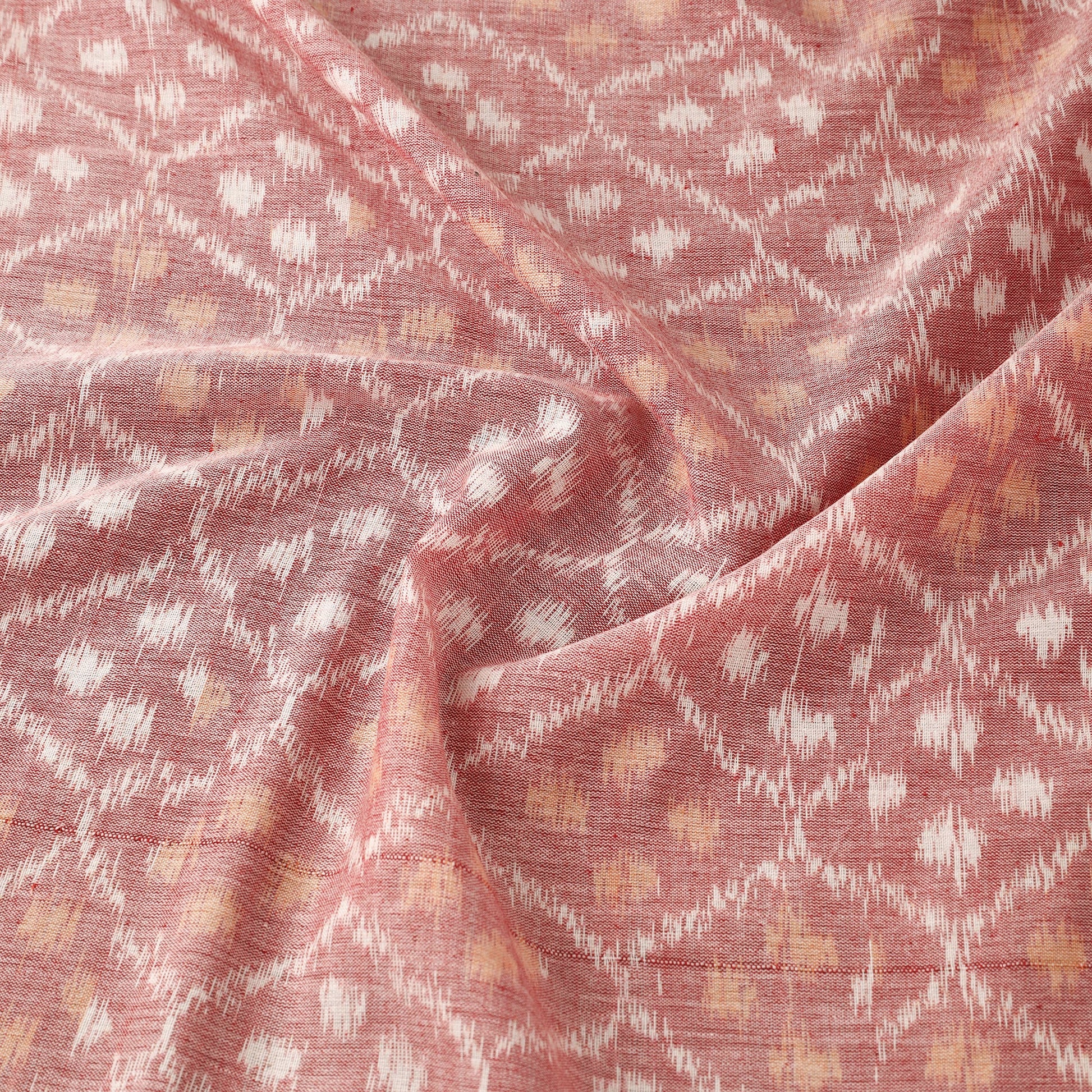 Brown - Maniabandha Ikat Weave Handloom Cotton Fabric 06