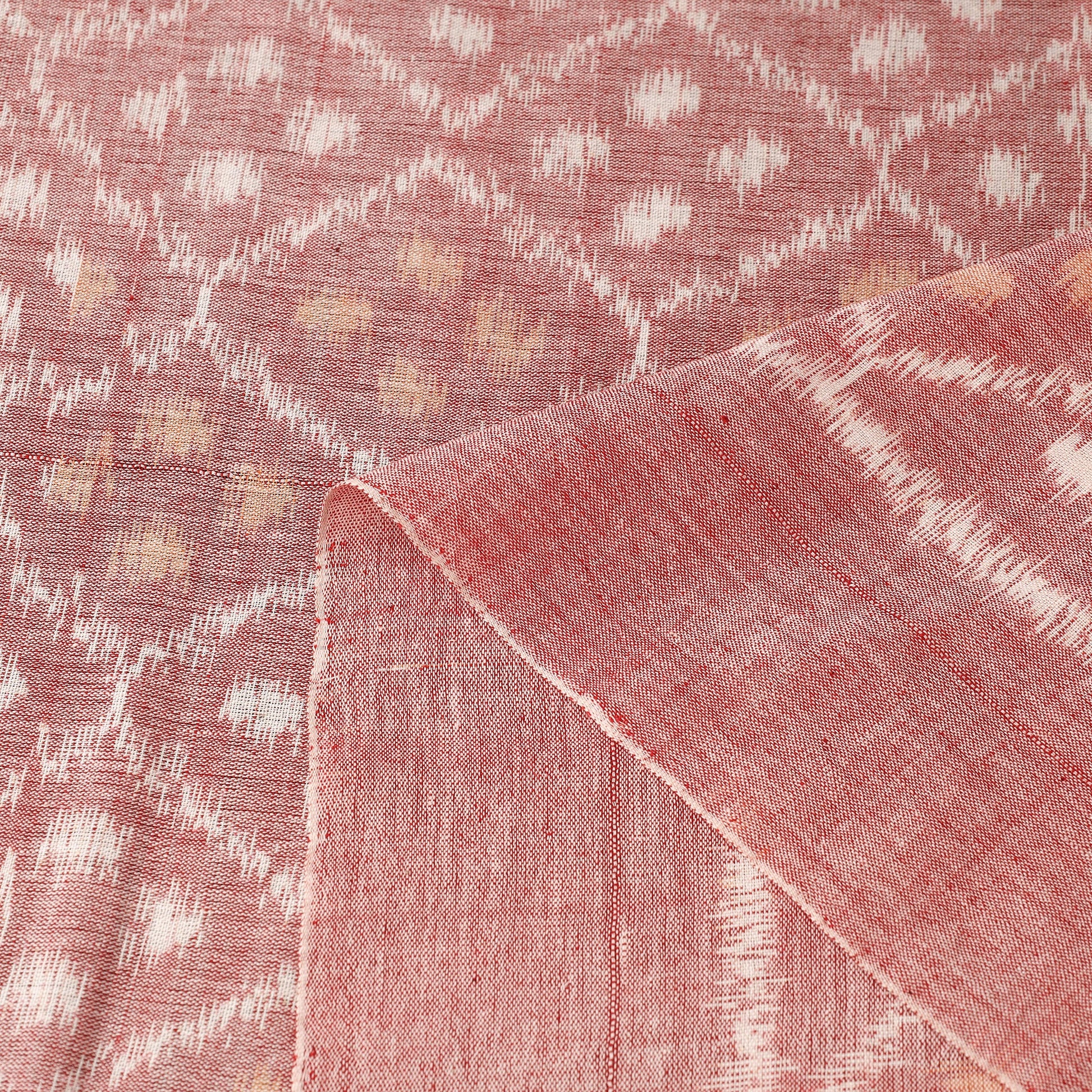 Brown - Maniabandha Ikat Weave Handloom Cotton Fabric 06