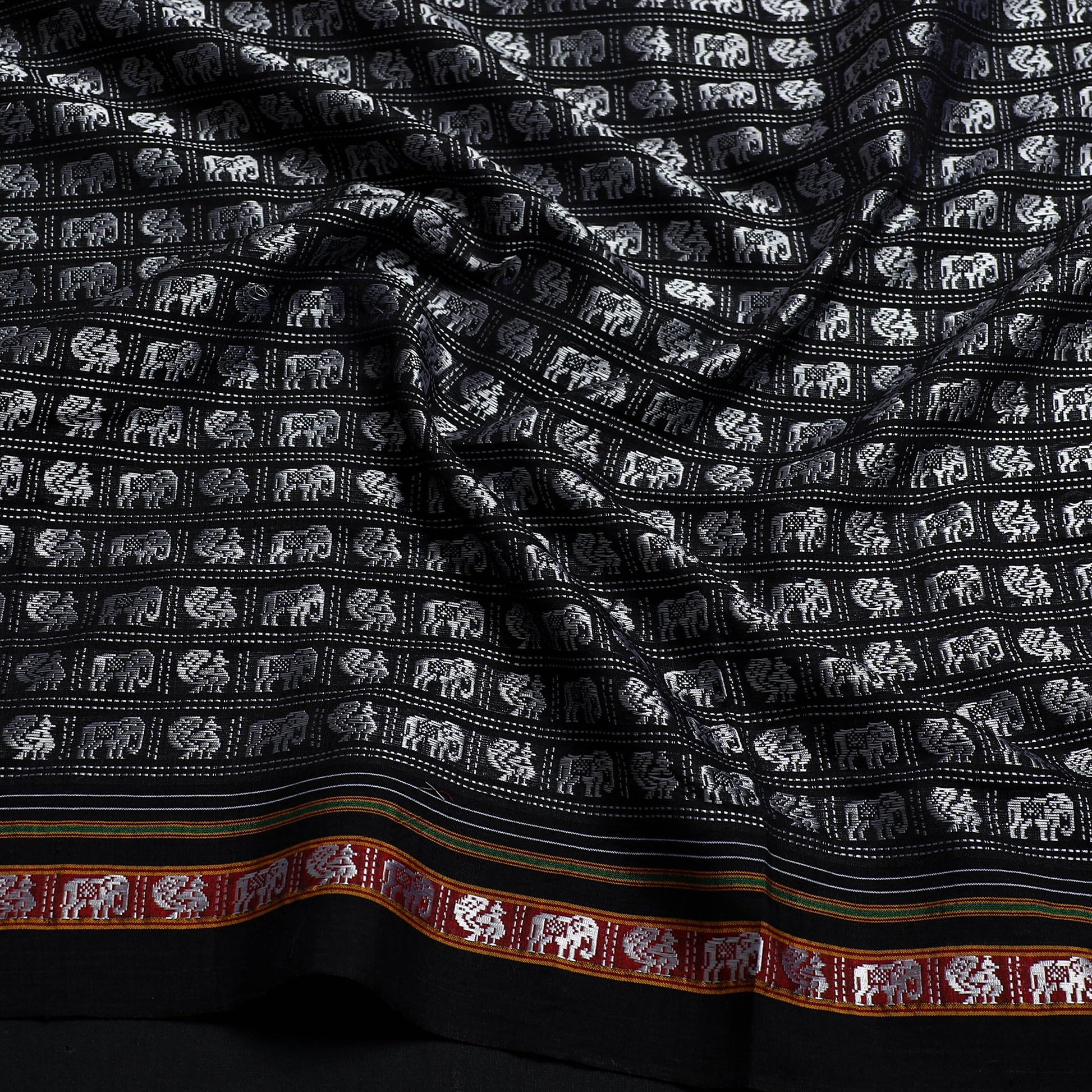 Black - Khun Weave Cotton Blouse Piece 86