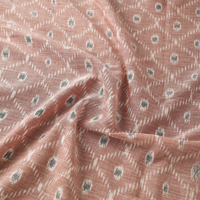 Brown - Maniabandha Ikat Weave Handloom Cotton Fabric 10