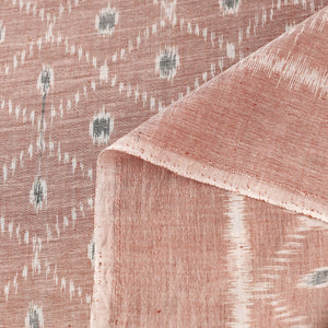Brown - Maniabandha Ikat Weave Handloom Cotton Fabric 10