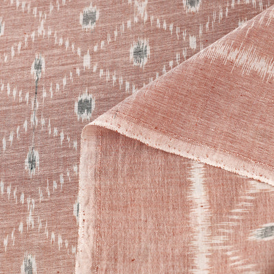 Brown - Maniabandha Ikat Weave Handloom Cotton Fabric 10
