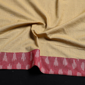 Beige - Handmade Running Stitch Plain Cotton Blouse Piece 112