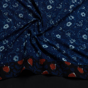 Blue - Block Print Cotton Pipad Blouse Piece 128