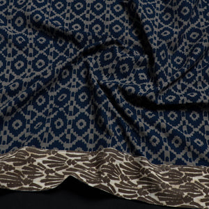 Blue - Block Print Cotton Akola Blouse piece 153