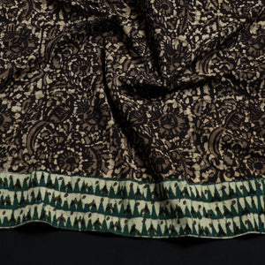 Black - Block Print Cotton Akola Blouse piece 155