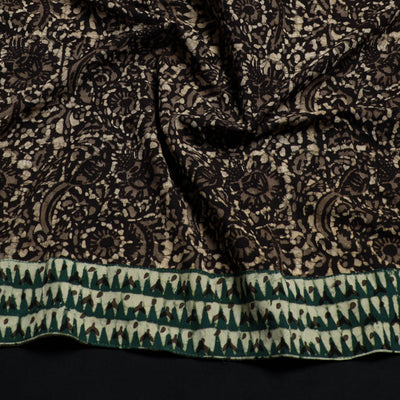 Black - Block Print Cotton Akola Blouse piece 155