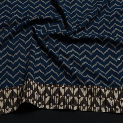 Blue - Block Print Cotton Akola Blouse piece 162