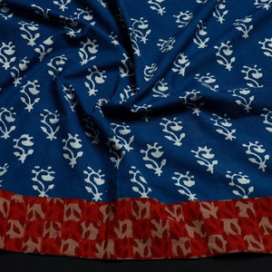 Blue - Block Print Cotton Pipad Blouse Piece 168