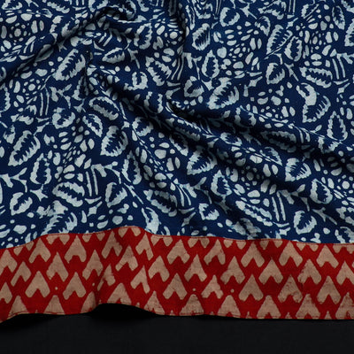 Blue - Block Print Cotton Pipad Blouse Piece 173