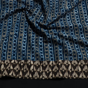 Blue - Block Print Cotton Pipad Blouse Piece 182