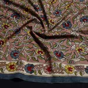 Brown - Handpainted Cotton Kalamkari Blouse Piece 21