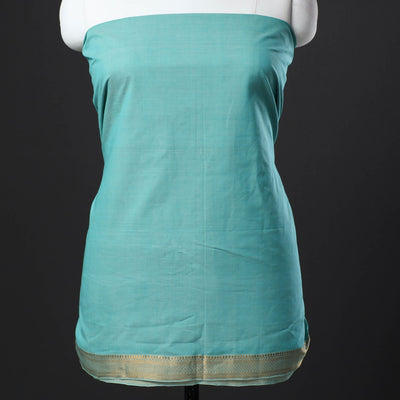 Aqua Blue - 3pc Handloom Cotton Mangalagiri Dress Material 02