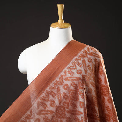 Brown - Maniabandha Ikat Weave Handloom Cotton Fabric 02