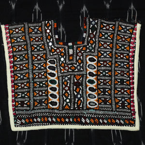 Black - Exclusive! Kutch Embroidery Work Cotton Kurta Material - (2.9 Meter) 32