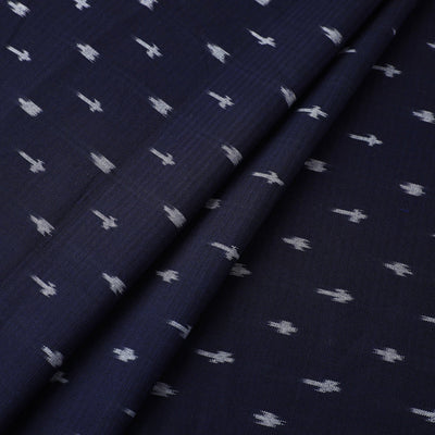 Blue - Cotton Pochampally Ikat Fabric 04