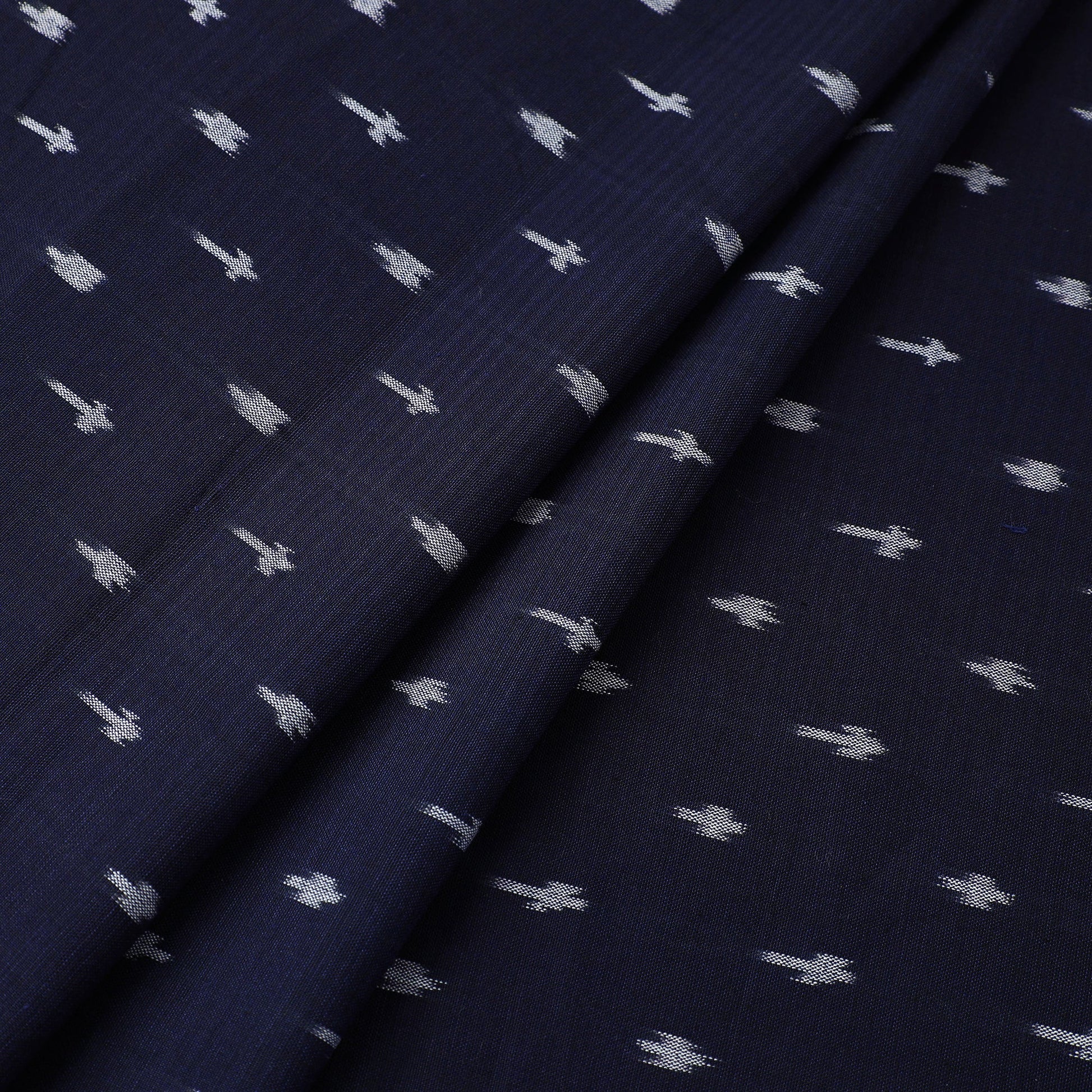 Blue - Cotton Pochampally Ikat Fabric 04