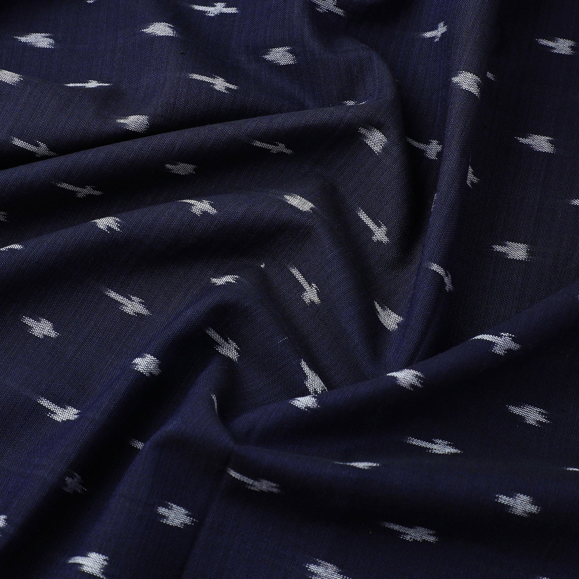 Blue - Cotton Pochampally Ikat Fabric 04