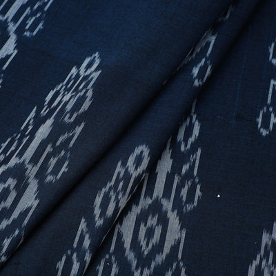 Blue - Central Asian Pochampally Ikat Cotton Fabric 18