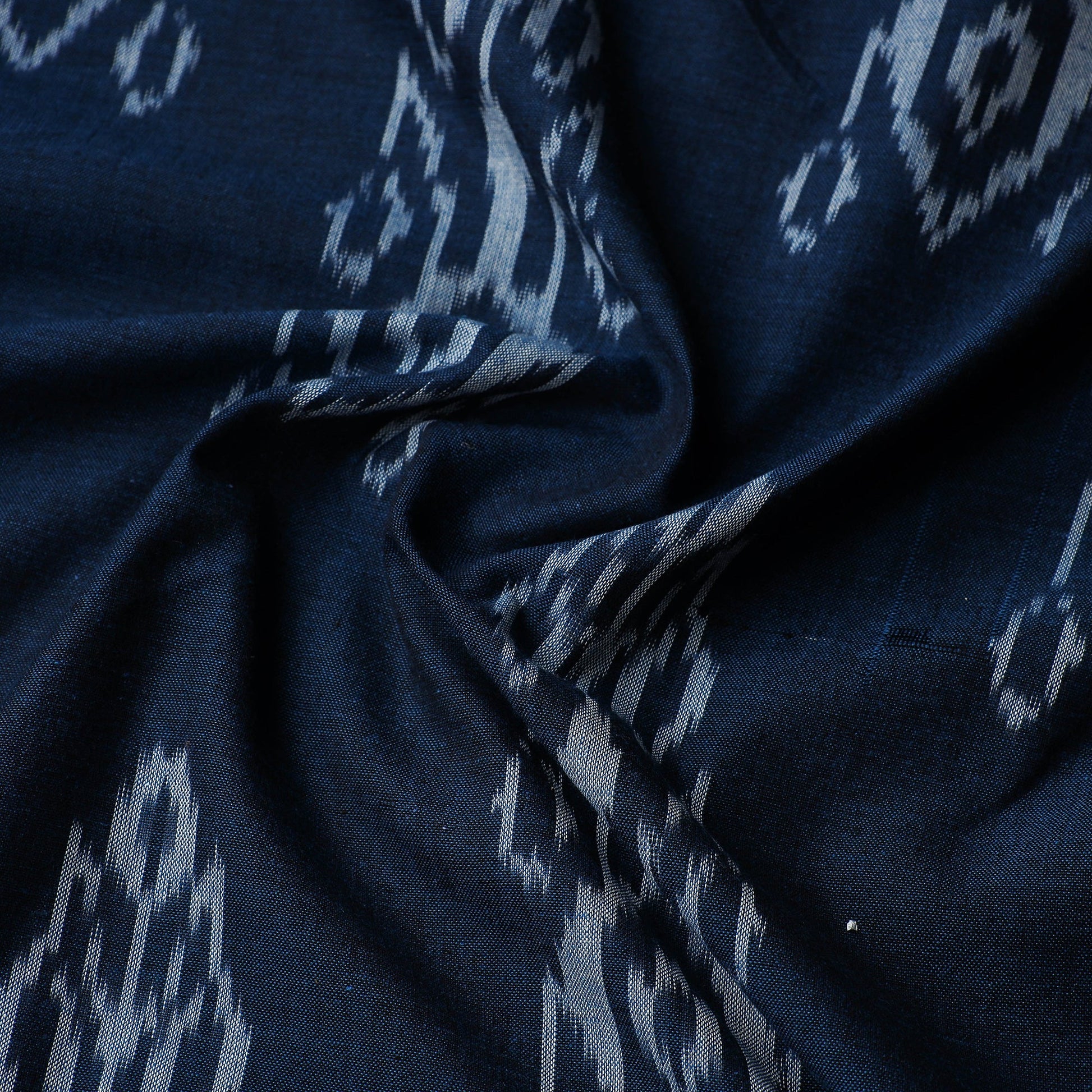 Blue - Central Asian Pochampally Ikat Cotton Fabric 18