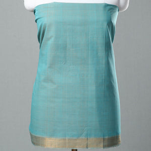 Blue - 3pc Handloom Cotton Mangalagiri Dress Material 03