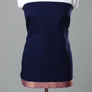Blue - 3pc Handloom Cotton Mangalagiri Dress Material 13