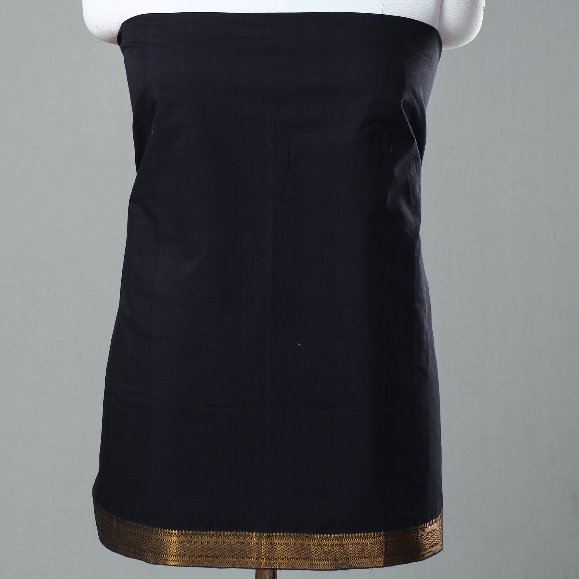Black - 3pc Handloom Cotton Mangalagiri Dress Material 17