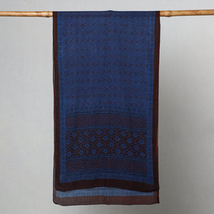 Blue - Bagh Hand Block Printed Cotton Stole