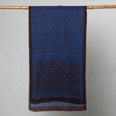Blue - Bagh Hand Block Printed Cotton Stole