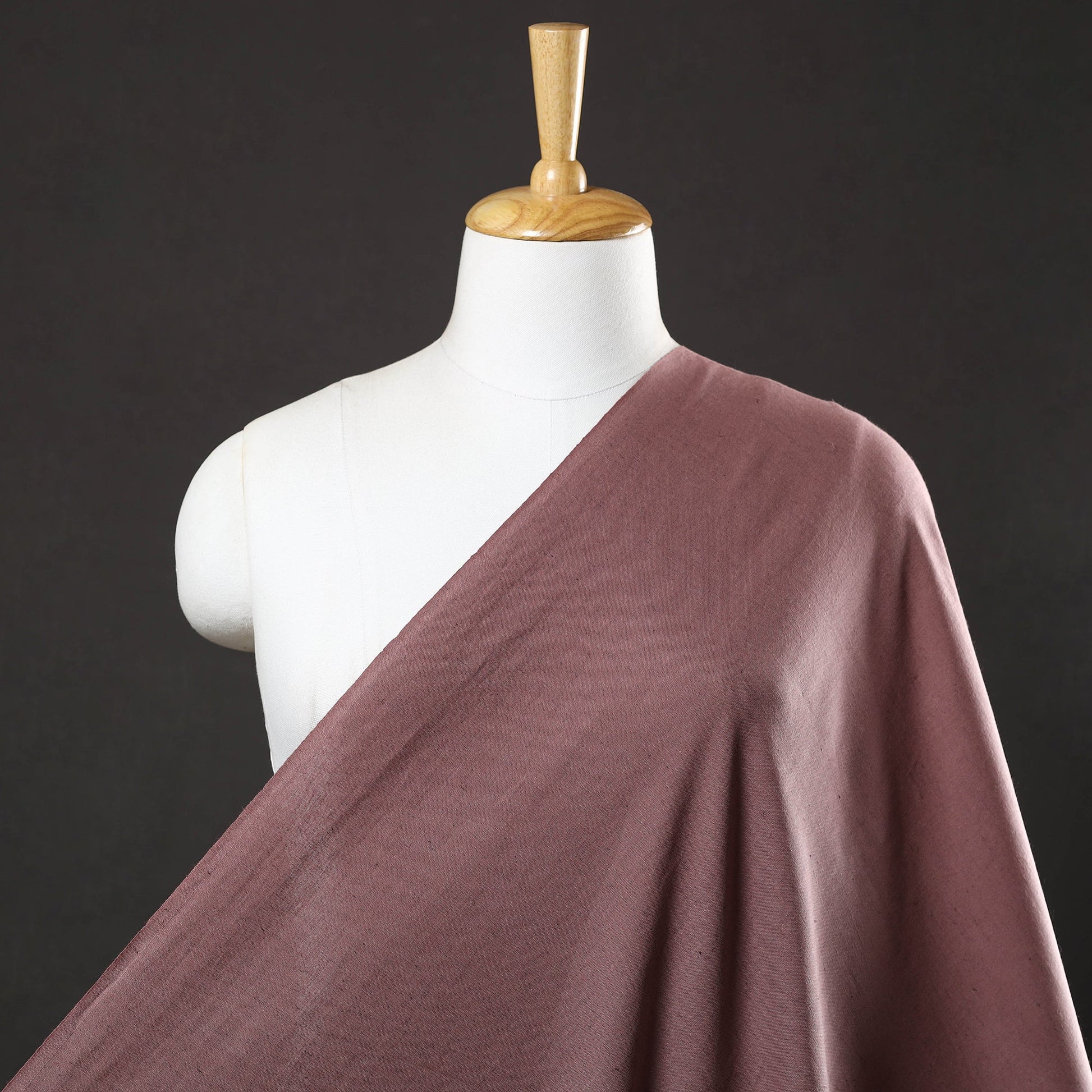 Brown - Prewashed Plain Dyed Flex Cotton Fabric