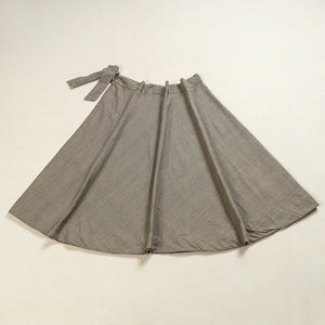 Brown - Plain Handloom Jhiri Cotton Wrap Around Skirt