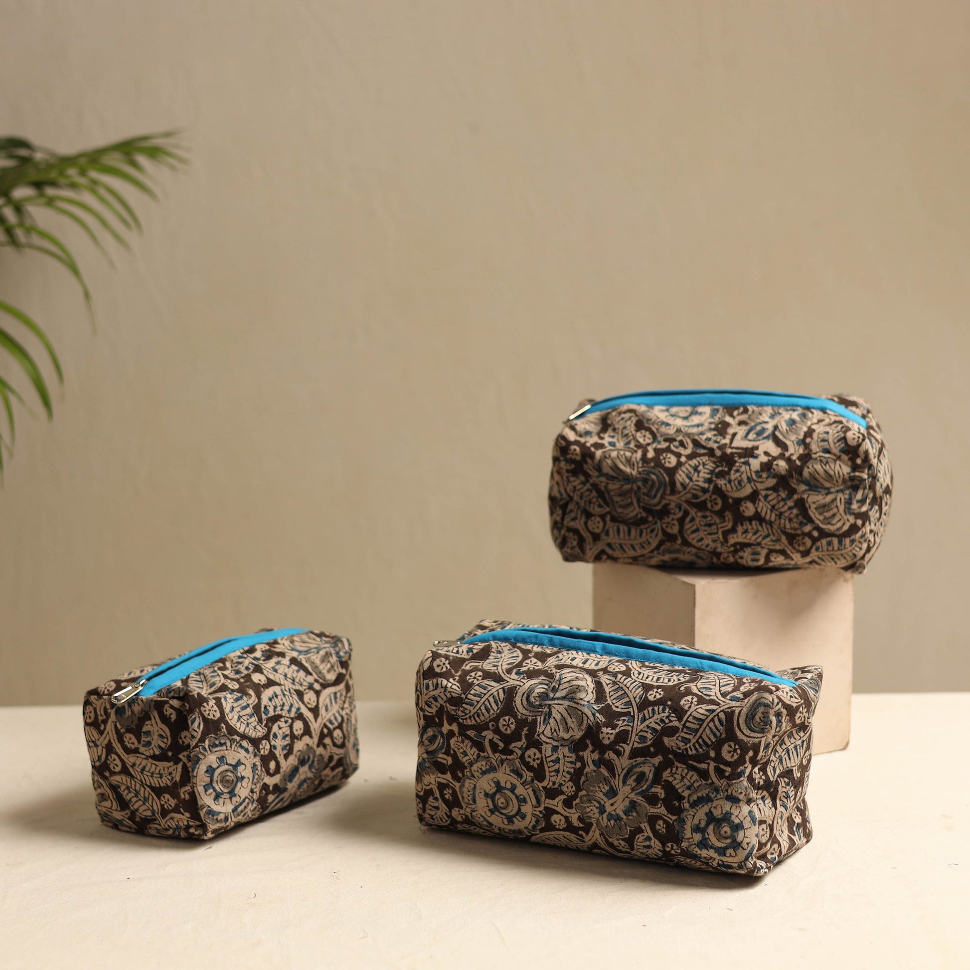 Brown - Multipurpose Handmade Toiletry Bags (Set of 3) 02